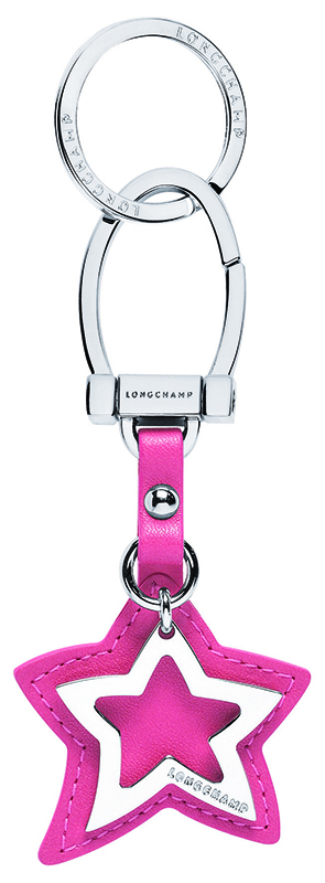 Longchamp Le Pliage Cuir 系列鑰匙圈_粉紅色_參考售價NT$3,300元