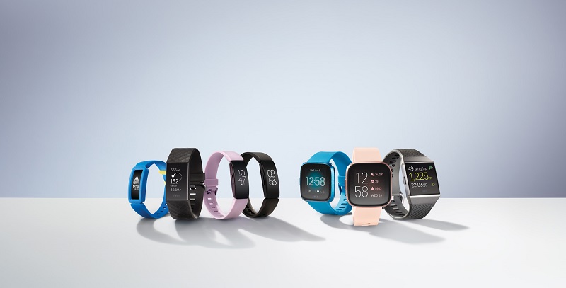Product laydown photography for Fitbit Versa 2.,,Photographer: Dylan Griffin