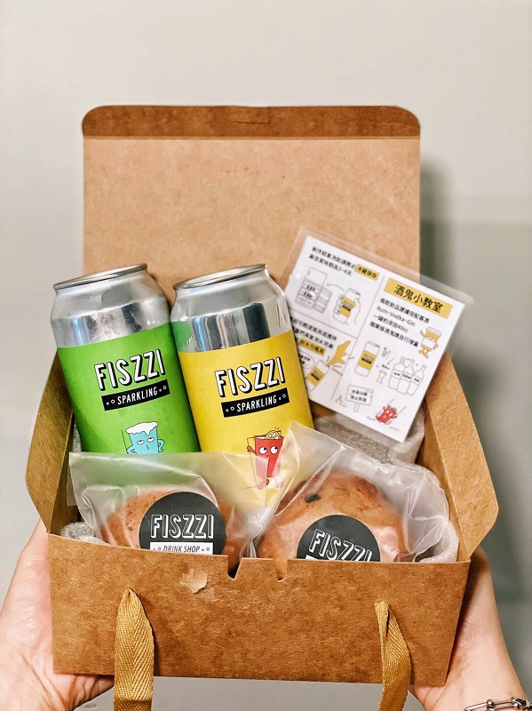 鋁罐氣泡飲禮盒組