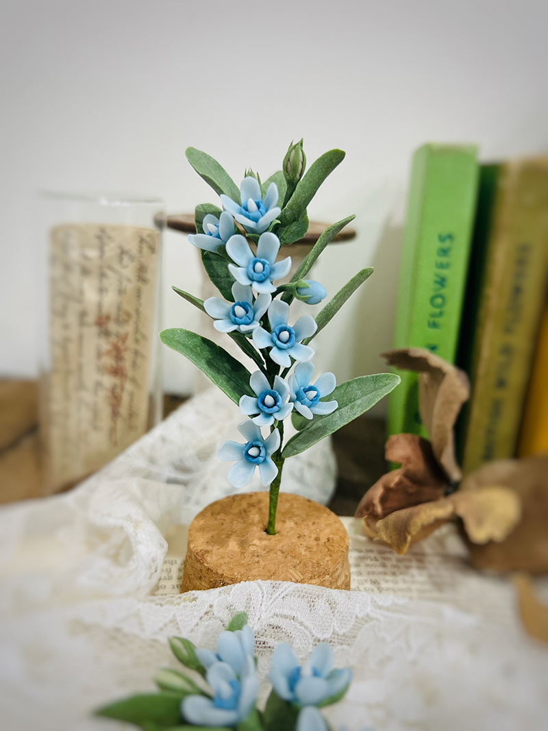 女花工作室 藍星花黏土花試管 NT$ 850_1